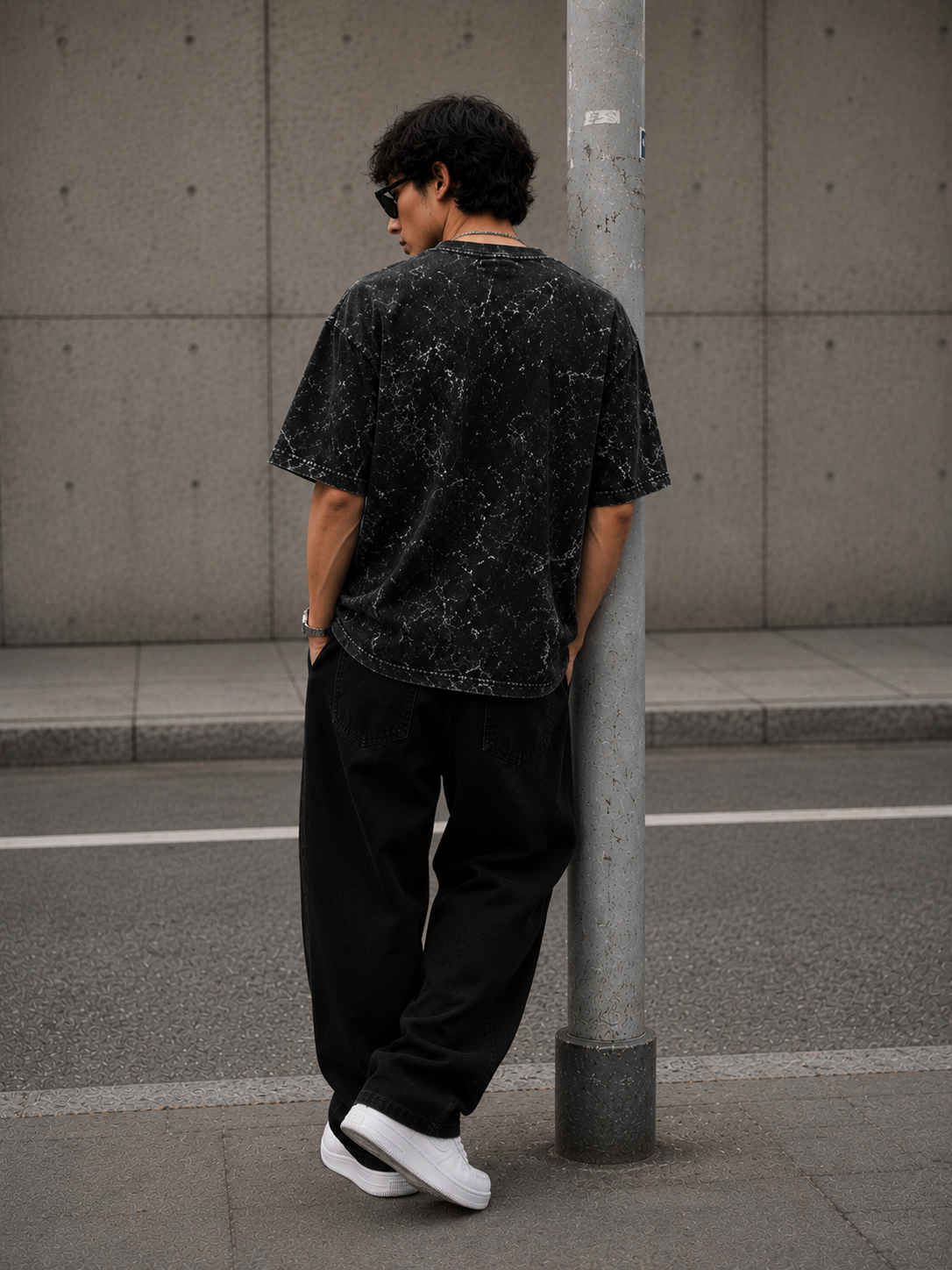Main Character Energy Acid Washed Oversized Tee