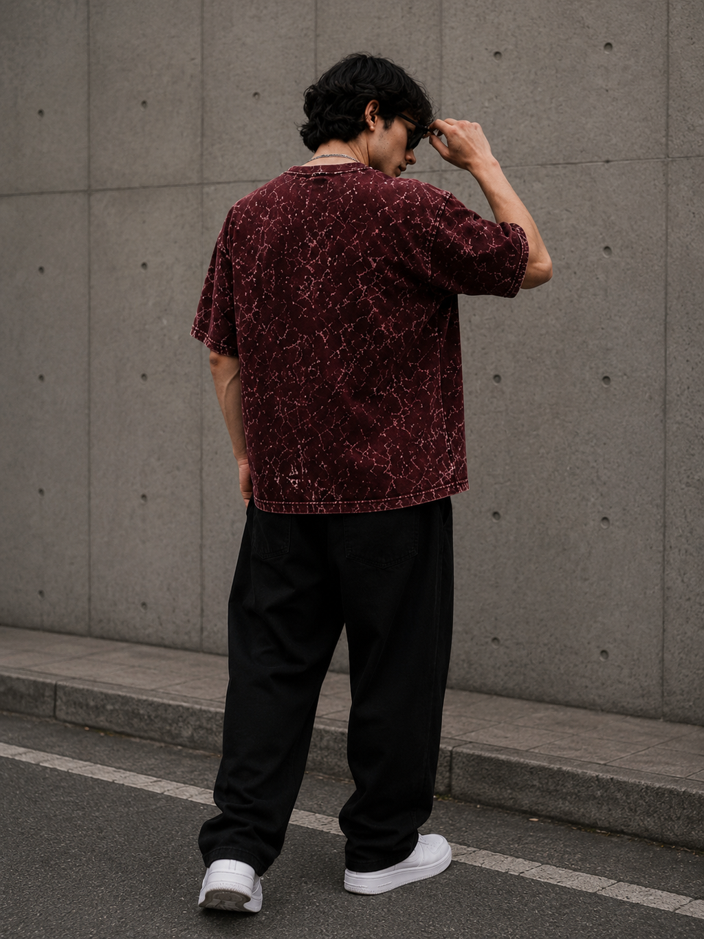 Main Character Energy Acid Washed Oversized Tee