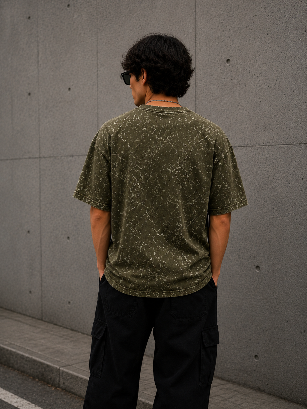 Main Character Energy Acid Washed Oversized Tee