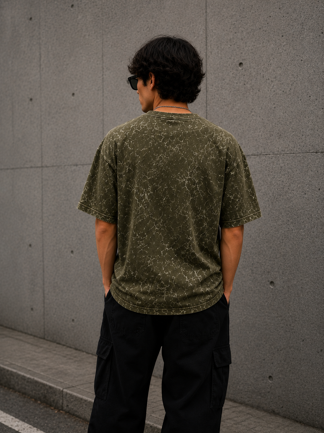 Main Character Energy Acid Washed Oversized Tee